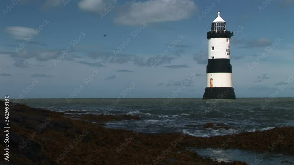 Light house on the coast of Wales UK Light house on the coast of Wales UK