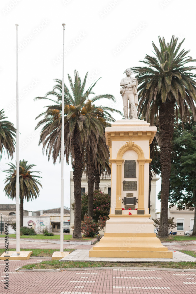 Statue of José Gervasio Artigas in Artigas Square, Carmelo, Uruguay