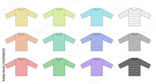 波の柄のTシャツ