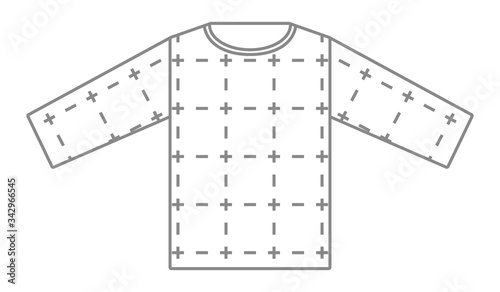 点線の柄のTシャツ