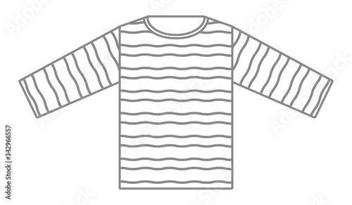 波の柄のTシャツ