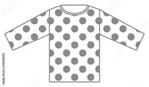 ドット柄のTシャツ