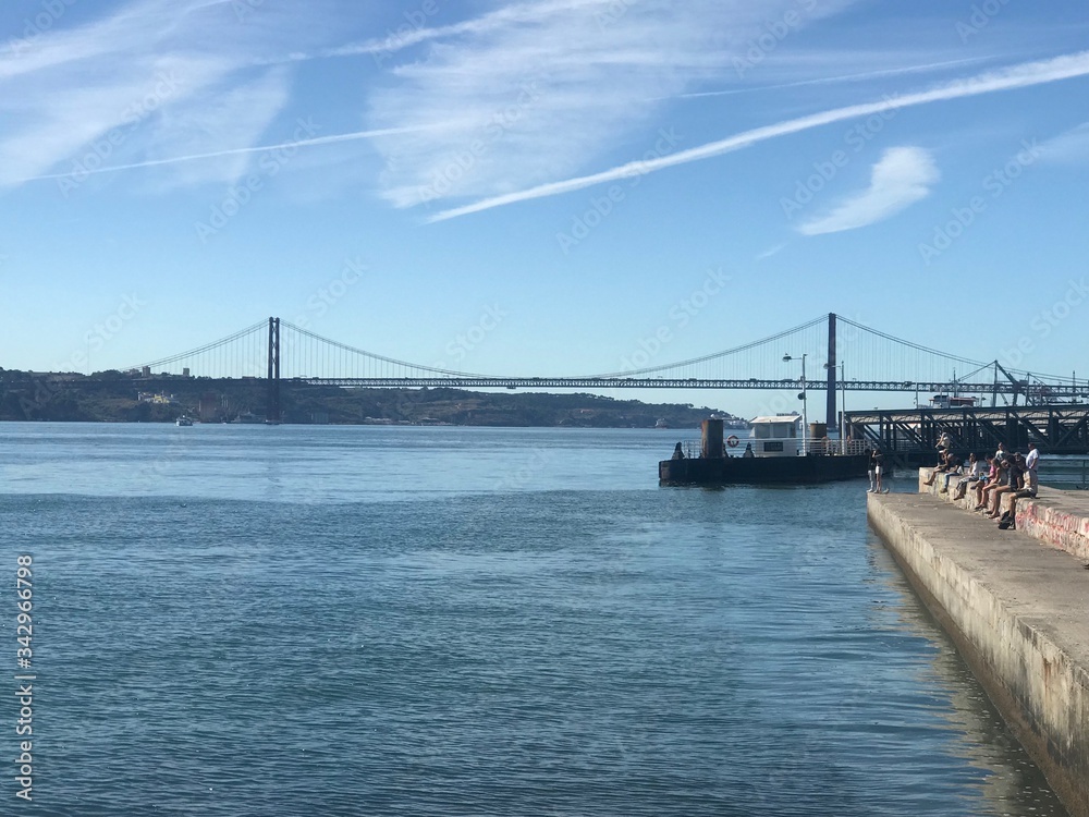 Naklejka premium 25 de Abril suspension bridge in lisbon 