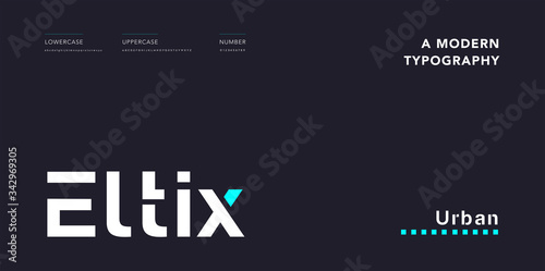 Abstract modern urban alphabet fonts. Typography sport, simple, technology, fashion, digital, future creative logo font. vector illustration