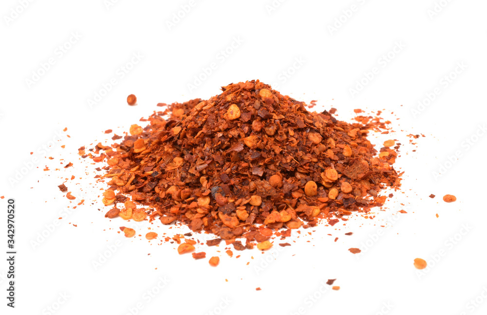 Cayenne pepper (Ground chili) isolated on white background. Cayenne pepper (Ground chili) isolated on white background.