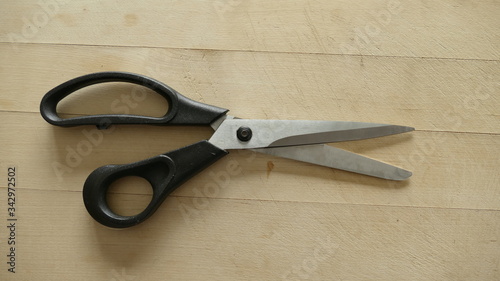 Big tailor scissors and seamstress tools