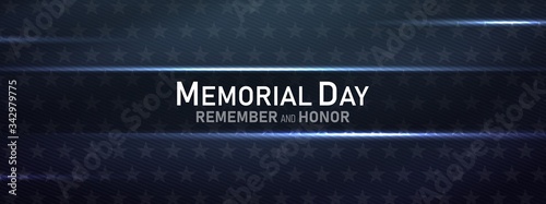 memorial day in the united states - remember and honor banner background vector illustration