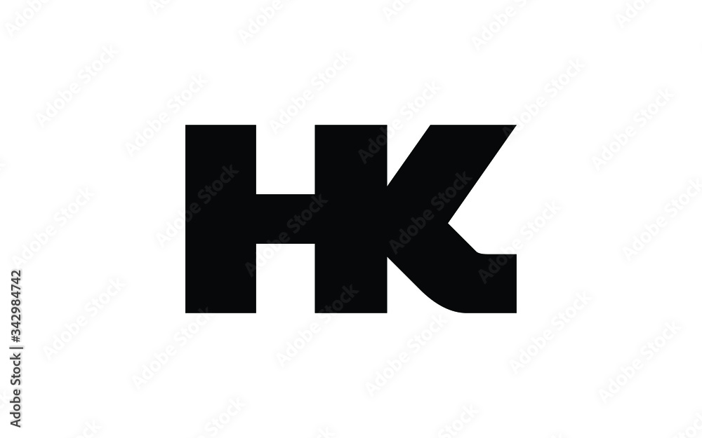 HK or KH and H, K Uppercase Letter Initial Logo Design, Vector Template HK or KH and H, K Uppercase Letter Initial Logo Design, Vector Template