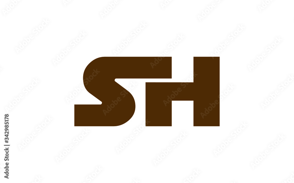 SH or HS and S, H Uppercase Letter Initial Logo Design, Vector Template SH or HS and S, H Uppercase Letter Initial Logo Design, Vector Template