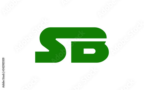 SB or BS and S, B Uppercase Letter Initial Logo Design, Vector Template