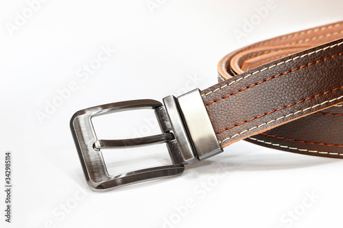 leather belt for men fashion for man buckle and brown strap