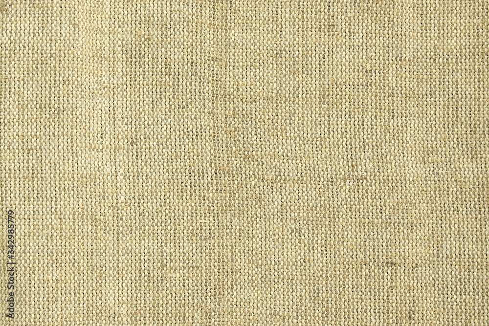 Fototapeta premium Brown green linen fabric cotton for wallpaper design. Brown weave cotton background texture.
