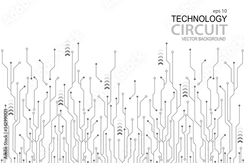 Abstract futuristic circuit board Illustration,  Circuit board with various technology elements. Circuit board pattern for technology background. Vector illustration