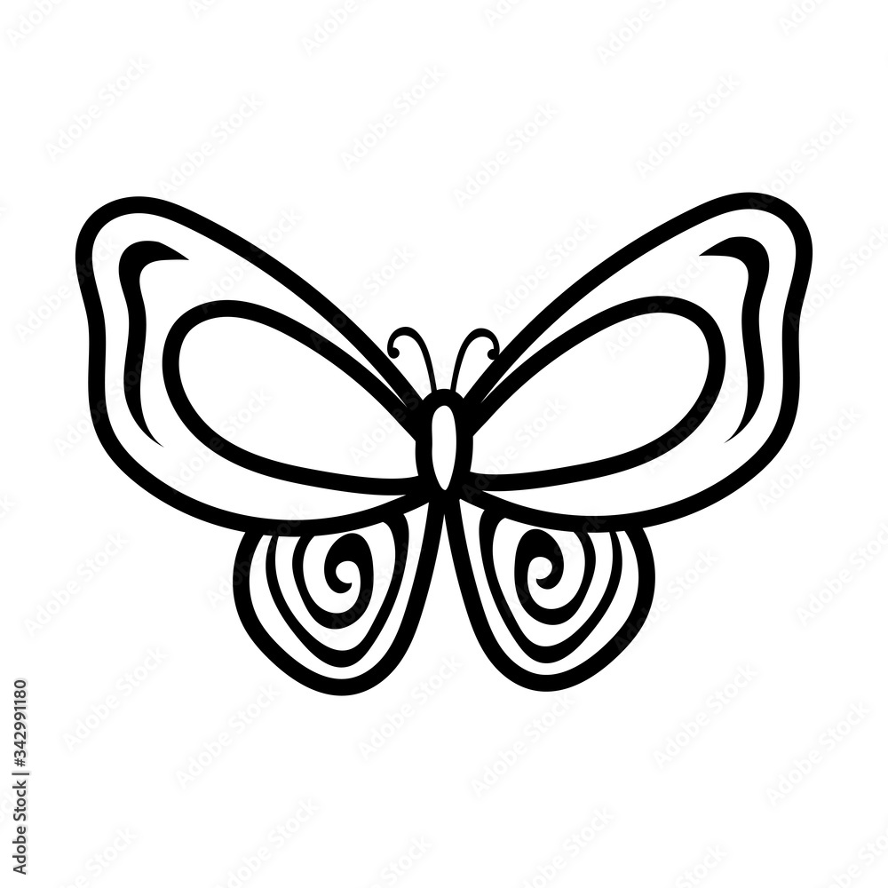beautiful butterfly insect line style icon beautiful butterfly insect line style icon