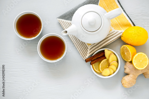 Asian tea concept. Traditional Asian tea ceremony arrangement.