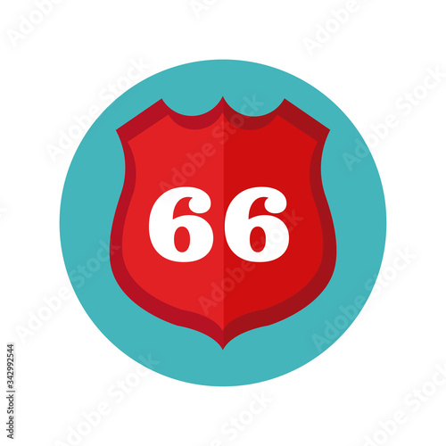 66 route signal block and flat style