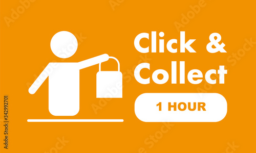 click and collect internet shopping consept