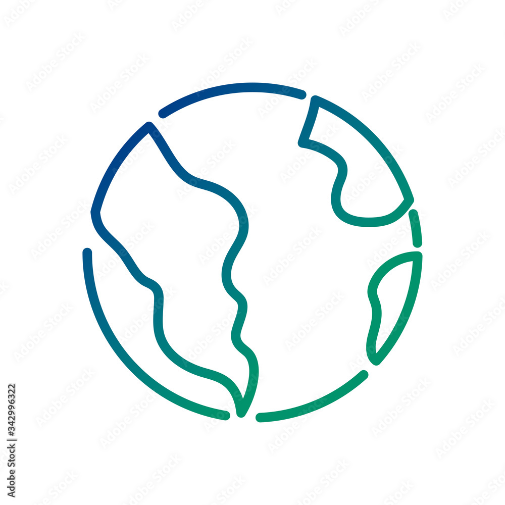 world planet earth line style icon world planet earth line style icon