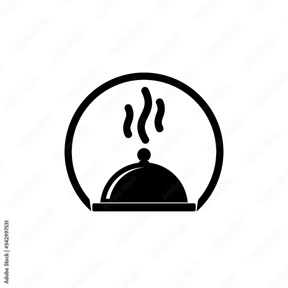Food cover icon isolated on white background Food cover icon isolated on white background