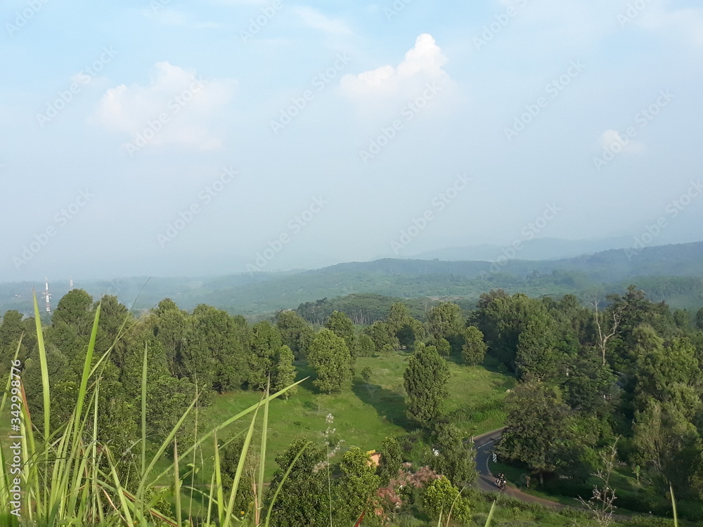 mountain landscape with blue sky