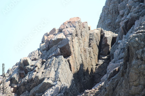 岩と海 山陰ジオパーク 岩美町にて 遊覧船から撮影