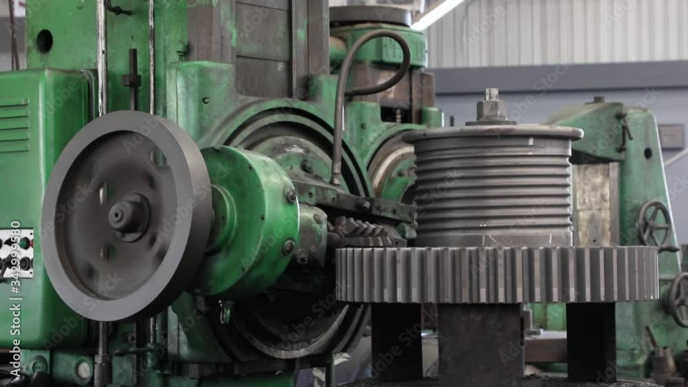 Large gear milling machines are milling teeth Large gear milling machines are milling teeth