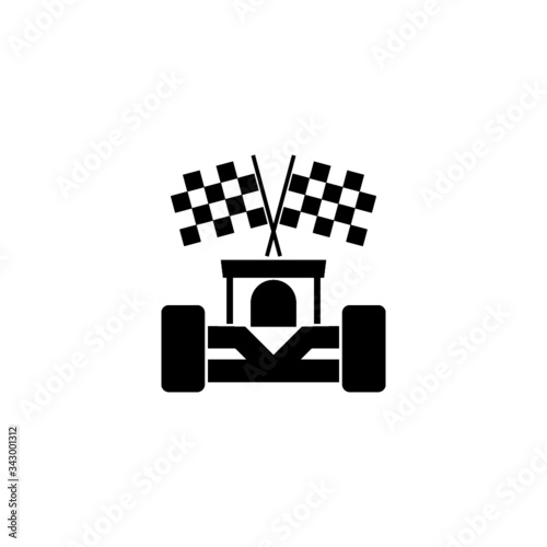 Formula race car icon isolated on white background