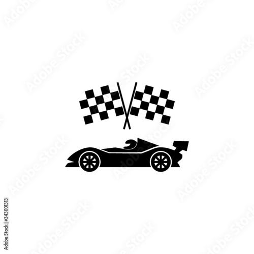 Formula race car icon isolated on white background