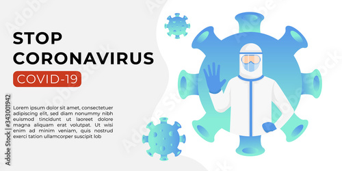 Vector illustration coronavirus COVID-19 design. Stop coronavirus COVID-19 sign, infographic, illustration, symbol vector design template. Coronavirus COVID-19 pandemic design Concepts.