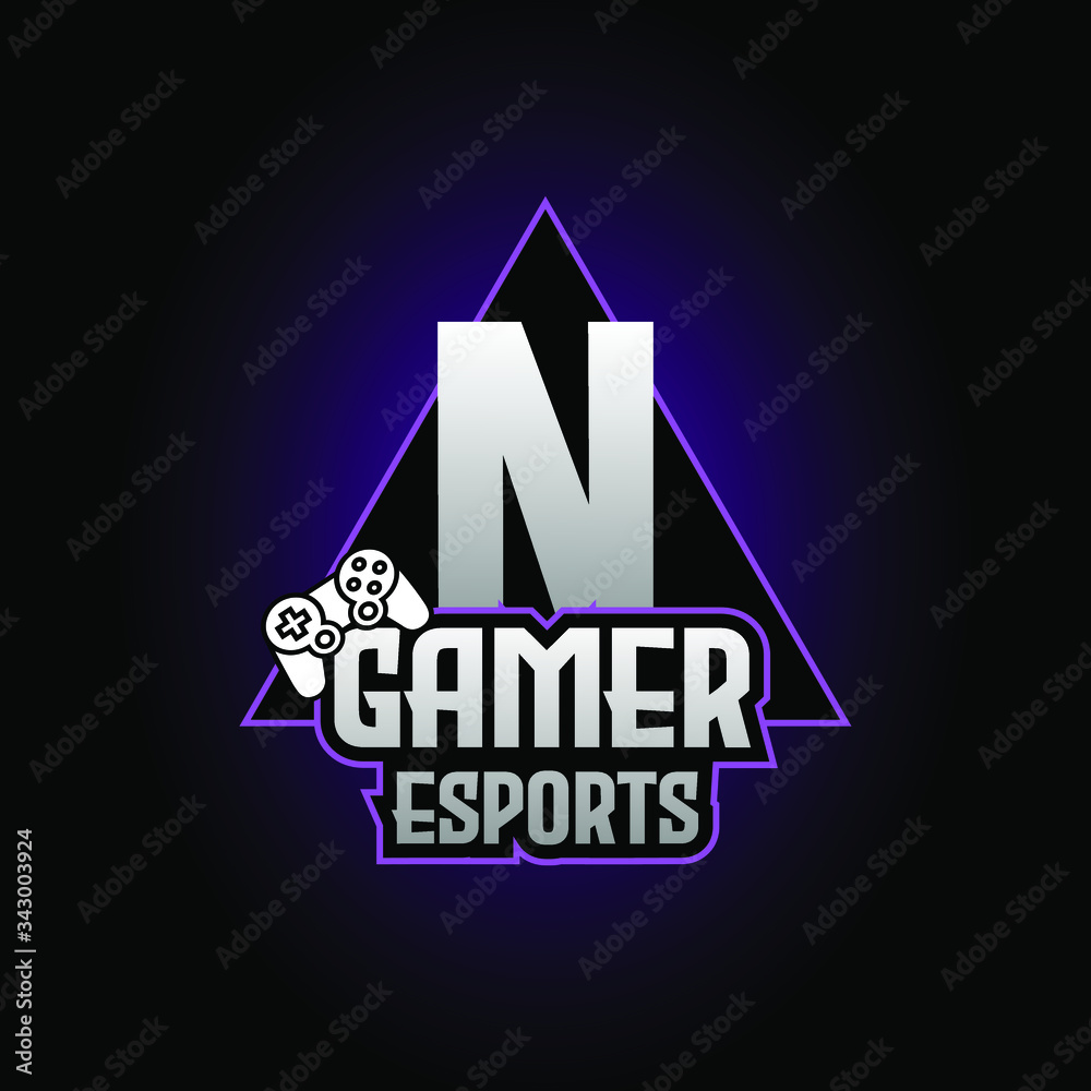 Letter N Game Logo Esport Gaming
