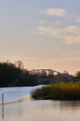 Bridge over river Gauja in Adazi,Latvia photo