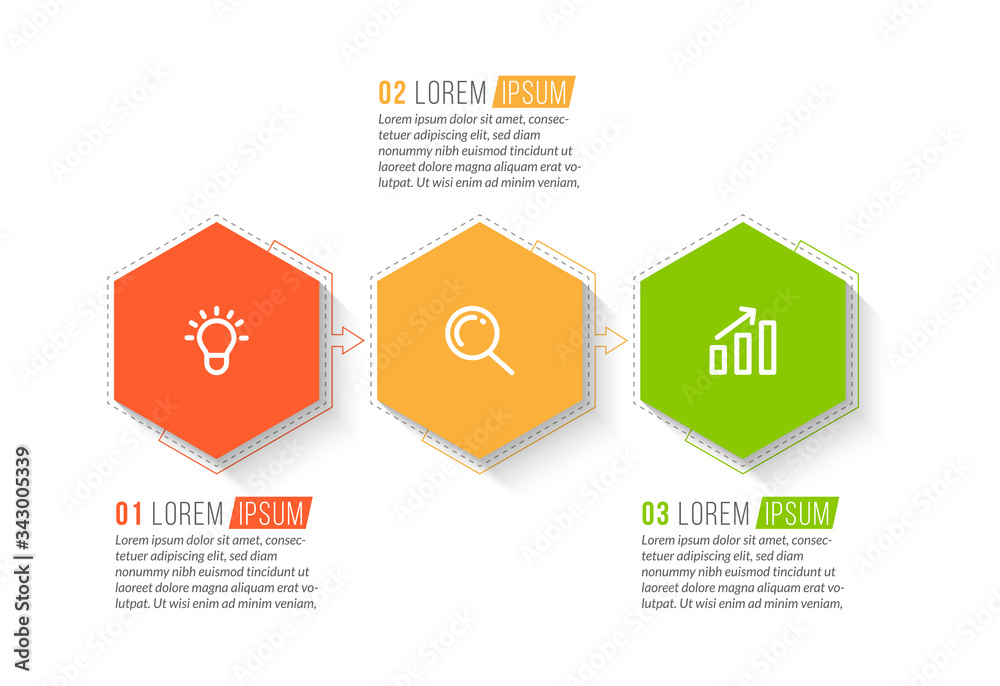 Minimal infographic template design with numbers 3 options or steps. Minimal infographic template design with numbers 3 options or steps.
