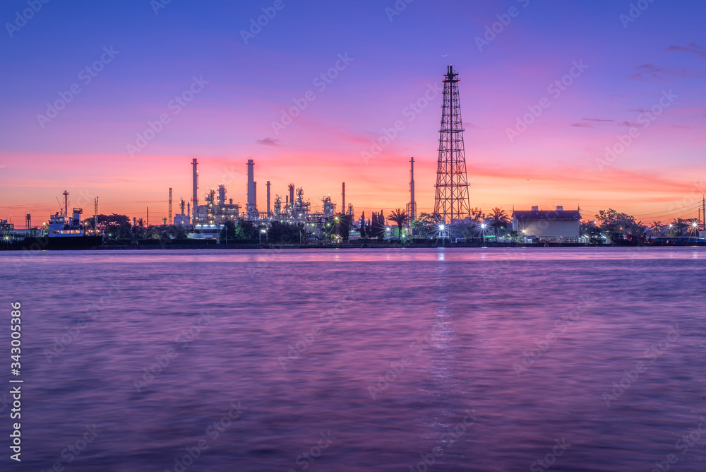 oil and gas refinery petrochemical factory at sunset, petroleum and chemical plant oil and gas refinery petrochemical factory at sunset, petroleum and chemical plant