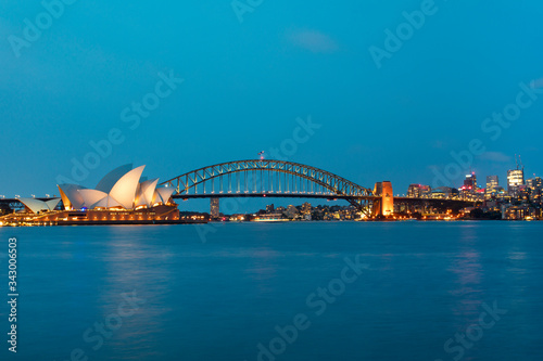 Sydney Australia skyline at night 