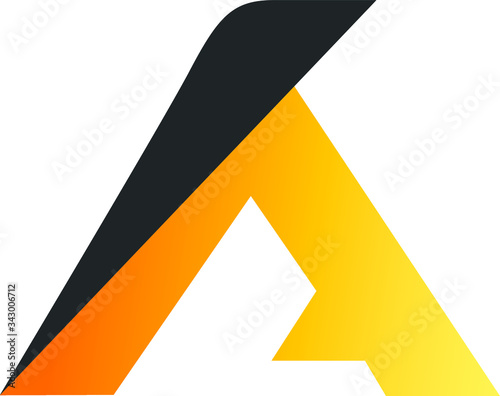 Letter A used in various ways to illustrate abstract logo vector art illustration preferably for corporate business company and organizations named after letter A.