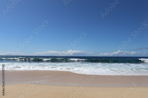 The Banzai Pipeline surf reef break located in Hawaii at Ehukai Beach Park in Pupukea on Oahu North Shore