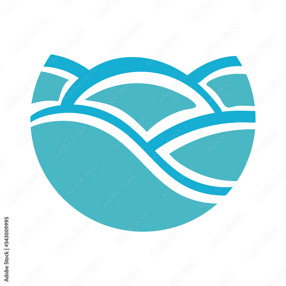 ocean water flat style icon ocean water flat style icon