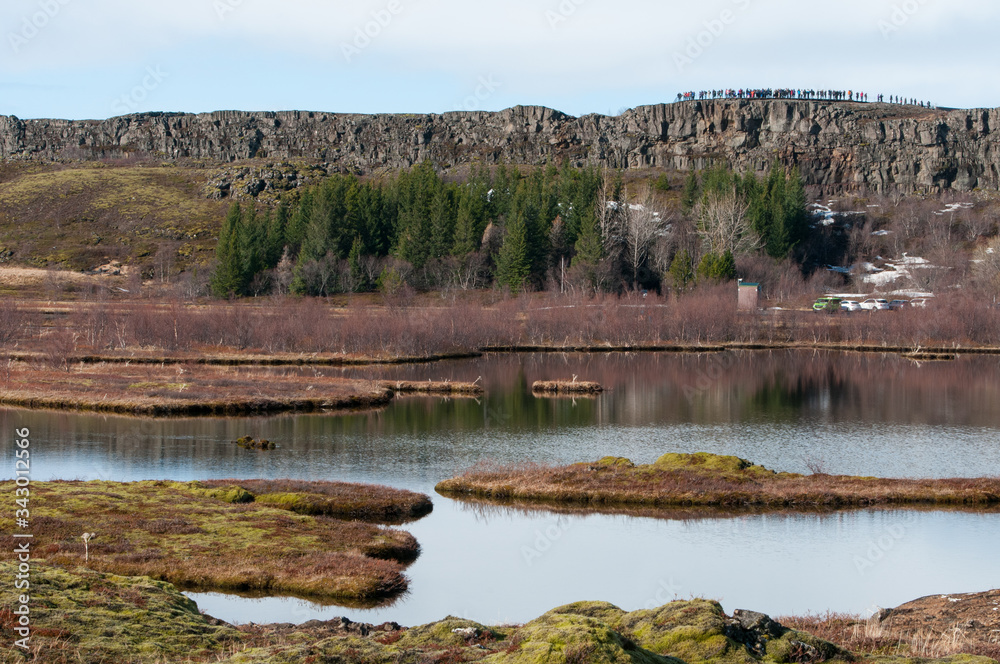 Fototapeta premium Lakes at thingvellir national park in iceland