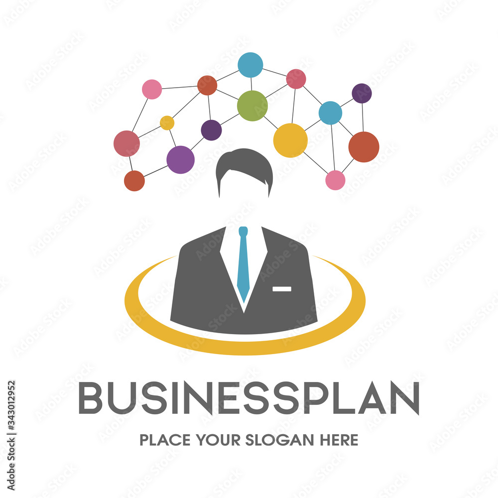 Business plan vector logo template. This design use thinking power symbol. Business plan vector logo template. This design use thinking power symbol.