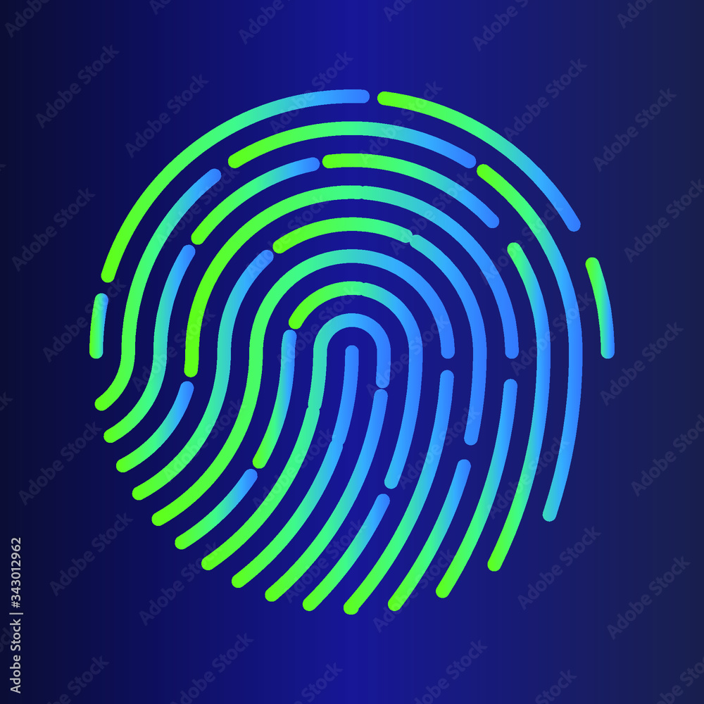 Fingerprint logo, fingerprint vector icon Fingerprint logo, fingerprint vector icon