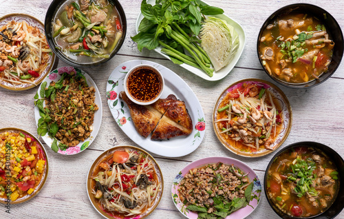 Thai Mixed Food Dishes 