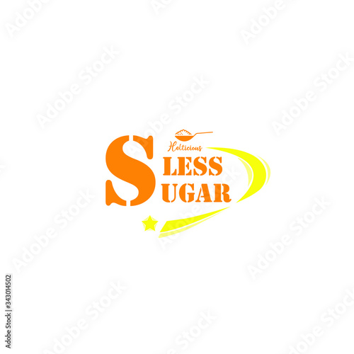 sugarless label with vector design