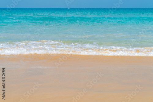 Sea wave white sand beach summer vacation
