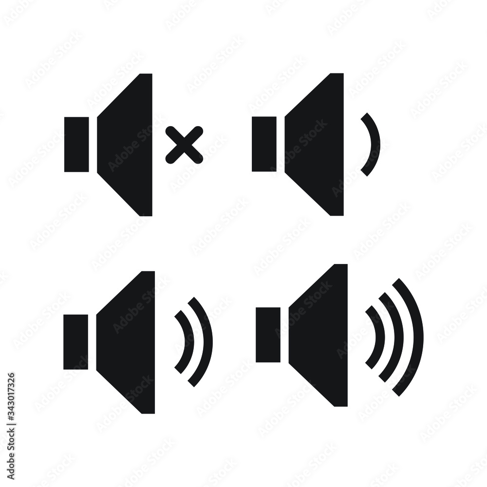 Sound volume icon design isolated on white background Sound volume icon design isolated on white background