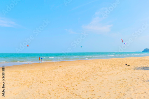 Kite surfing festival at Pranburi beach Pranburi Thailand March 13, 2016