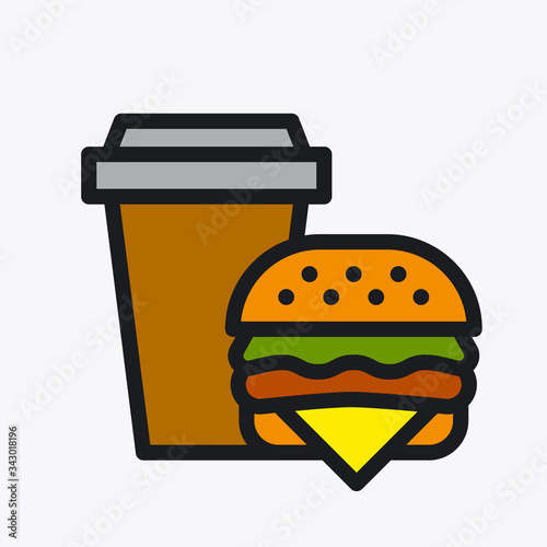 coffee and burger icon