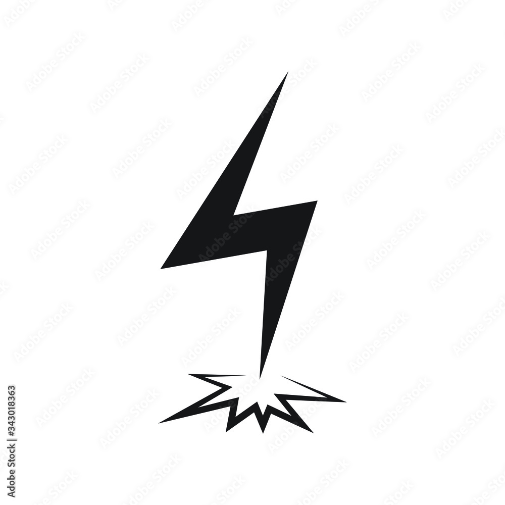 Lightning bolt icon design isolated on white background Lightning bolt icon design isolated on white background
