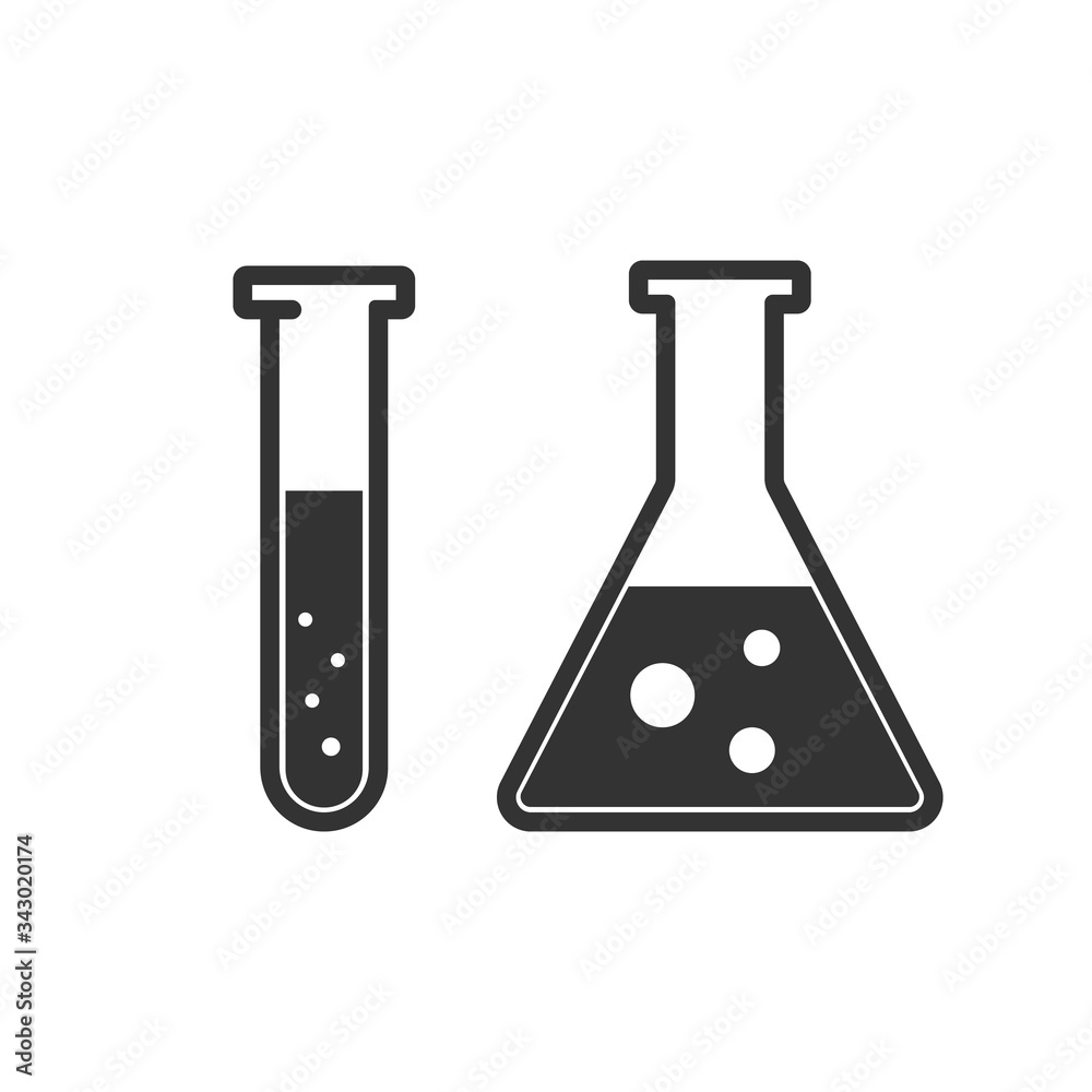 test tube vector icon flat design test tube vector icon flat design