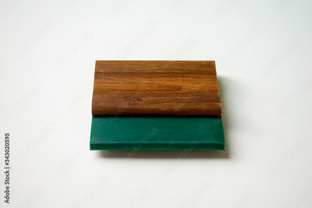 screen printing equipments on white background. screen printing equipments on white background.