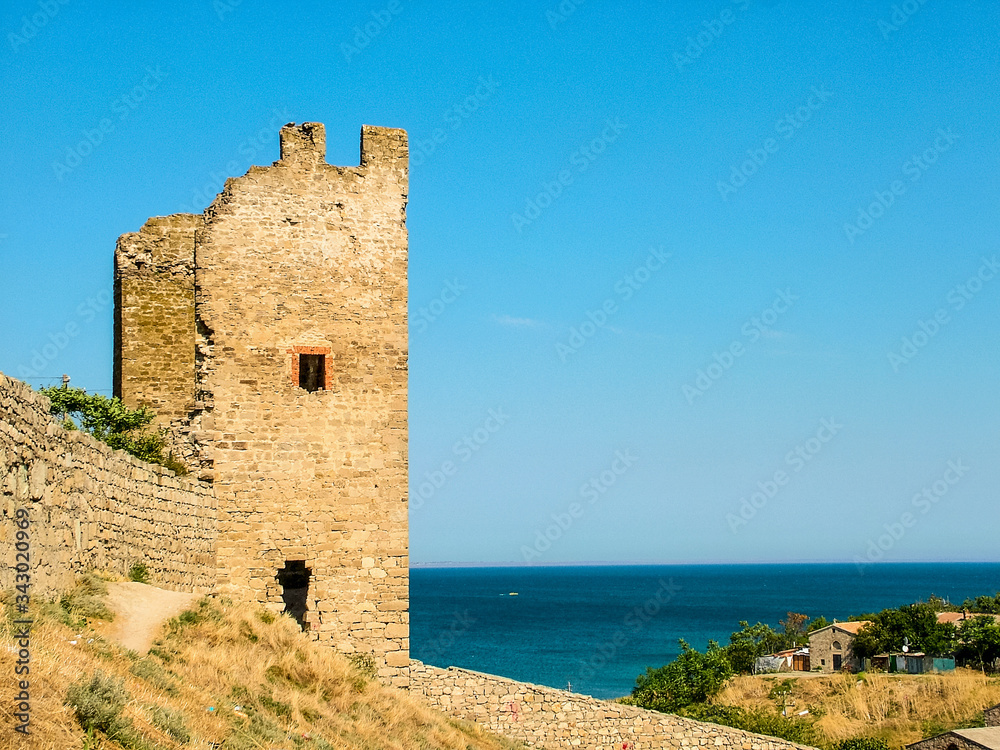 Ancient Genoese fortress in Feodosia,  Crimea